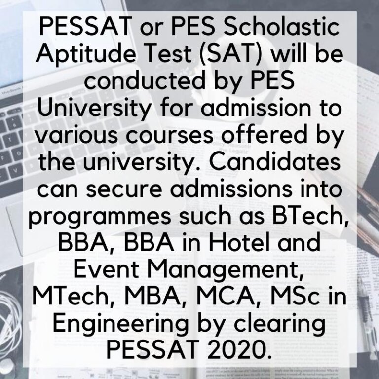 PESSAT 202425Exam Dates, Application Form, Eligibility, Syllabus