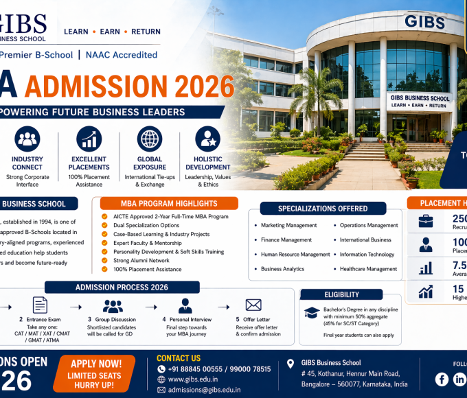 MBA from GIBS Business School Bangalore