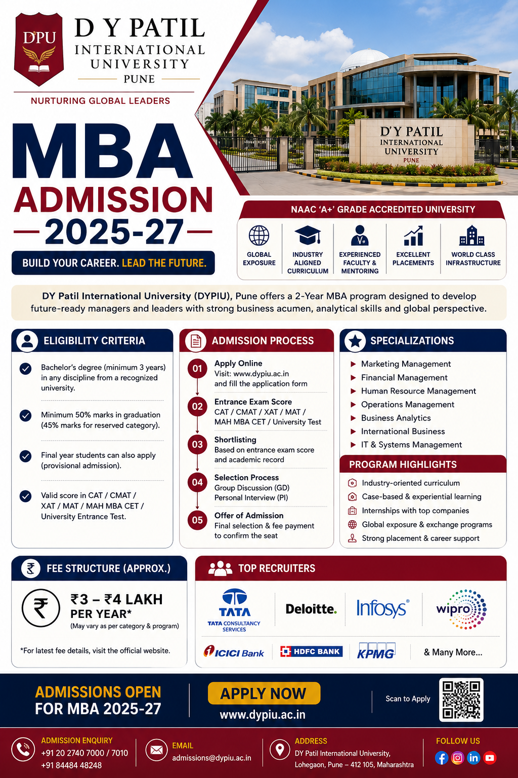 DY Patil University Pune MBA Admission