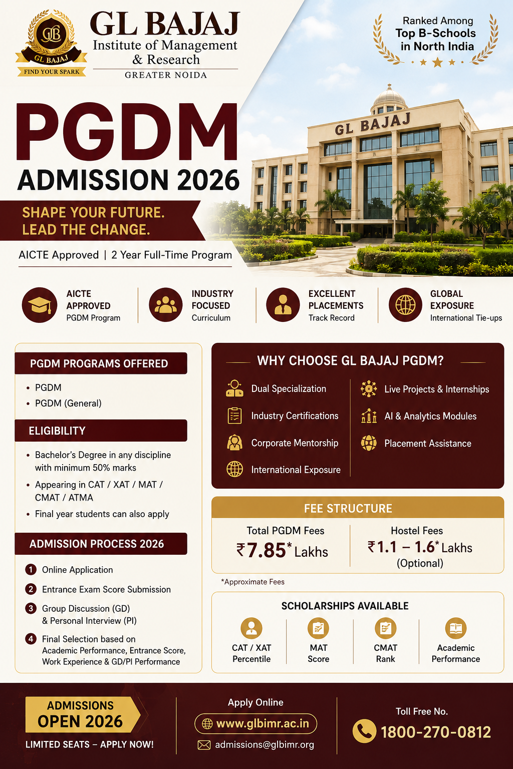 GL Bajaj PGDM Admission