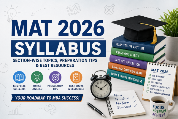 MAT 2026 exam syllabus overview with sections, topics, and preparation strategy for MBA aspirants