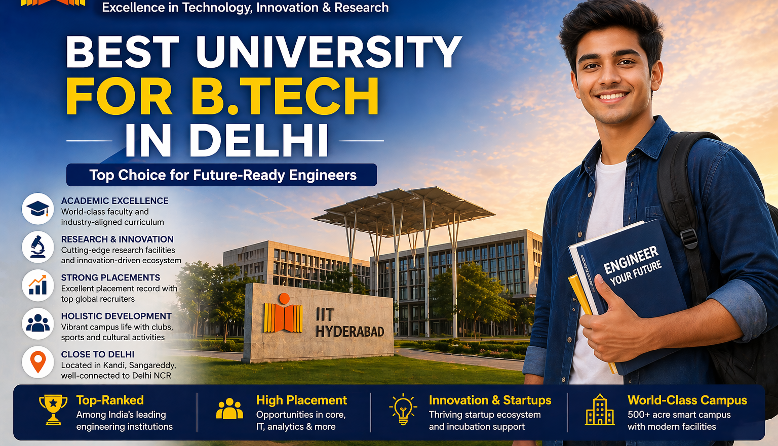 Best university for B tech in delhi