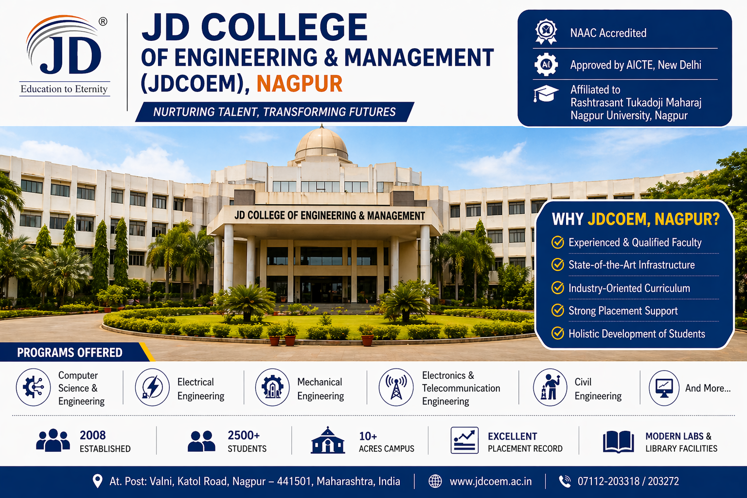 JD College of Engineering and Management (JDCOEM), Nagpur