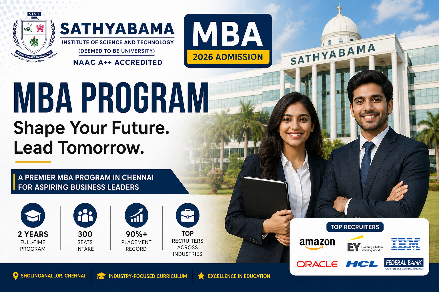 Sathyabama Institute of Science Chennai MBA Admission
