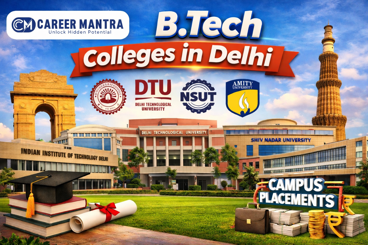 Best B.Tech Colleges in Delhi with Fees & Placements 2026