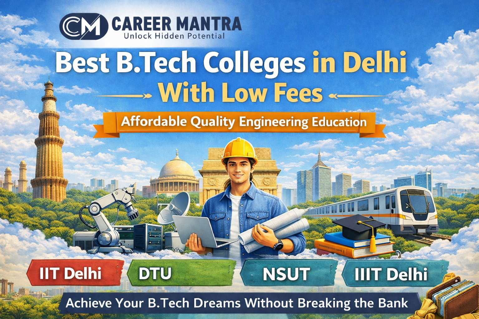 Best B.Tech Colleges in Delhi With Low Fees