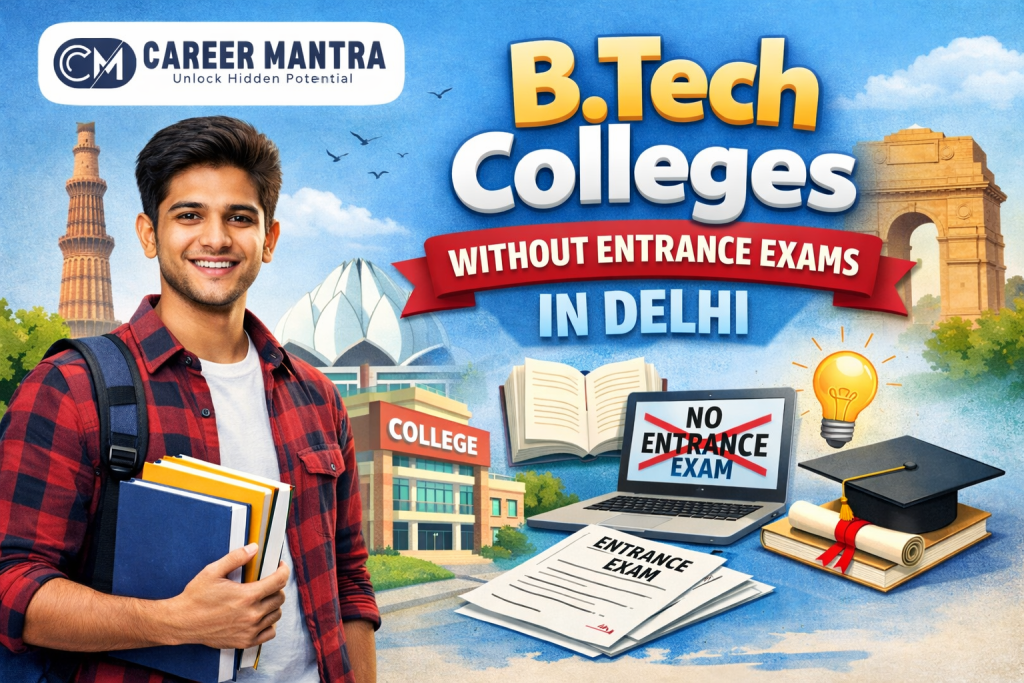 B.Tech colleges without entrance exams in Delhi 2026