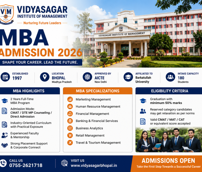 Vidyasagar Institute of Management MBA Admission 2026 – Important Details
