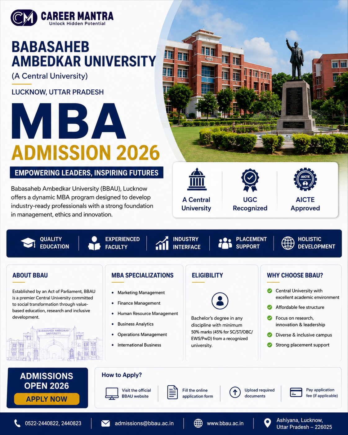 Babasaheb Ambedkar University (BBAU) Lucknow
