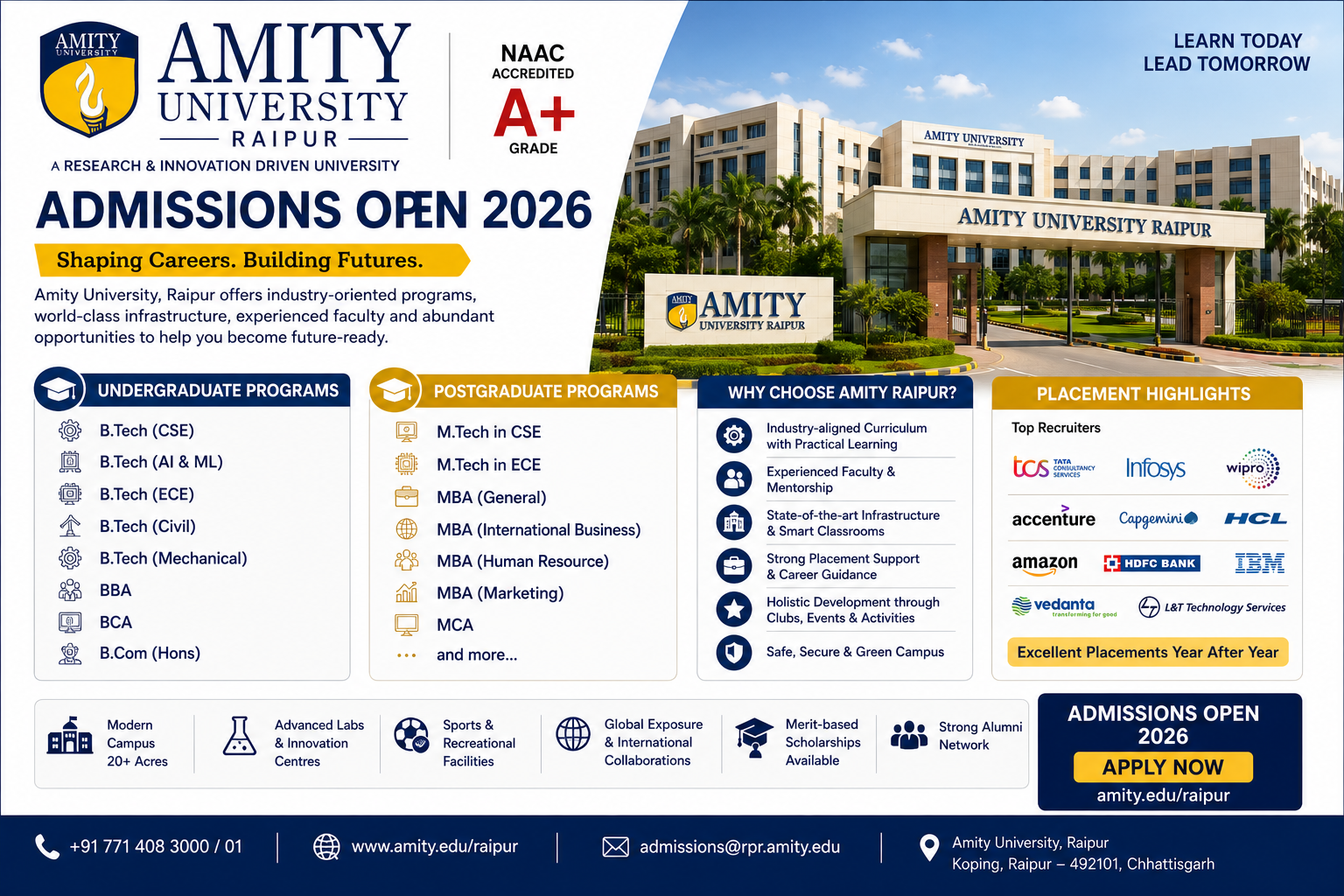 Amity University, Raipur 2026