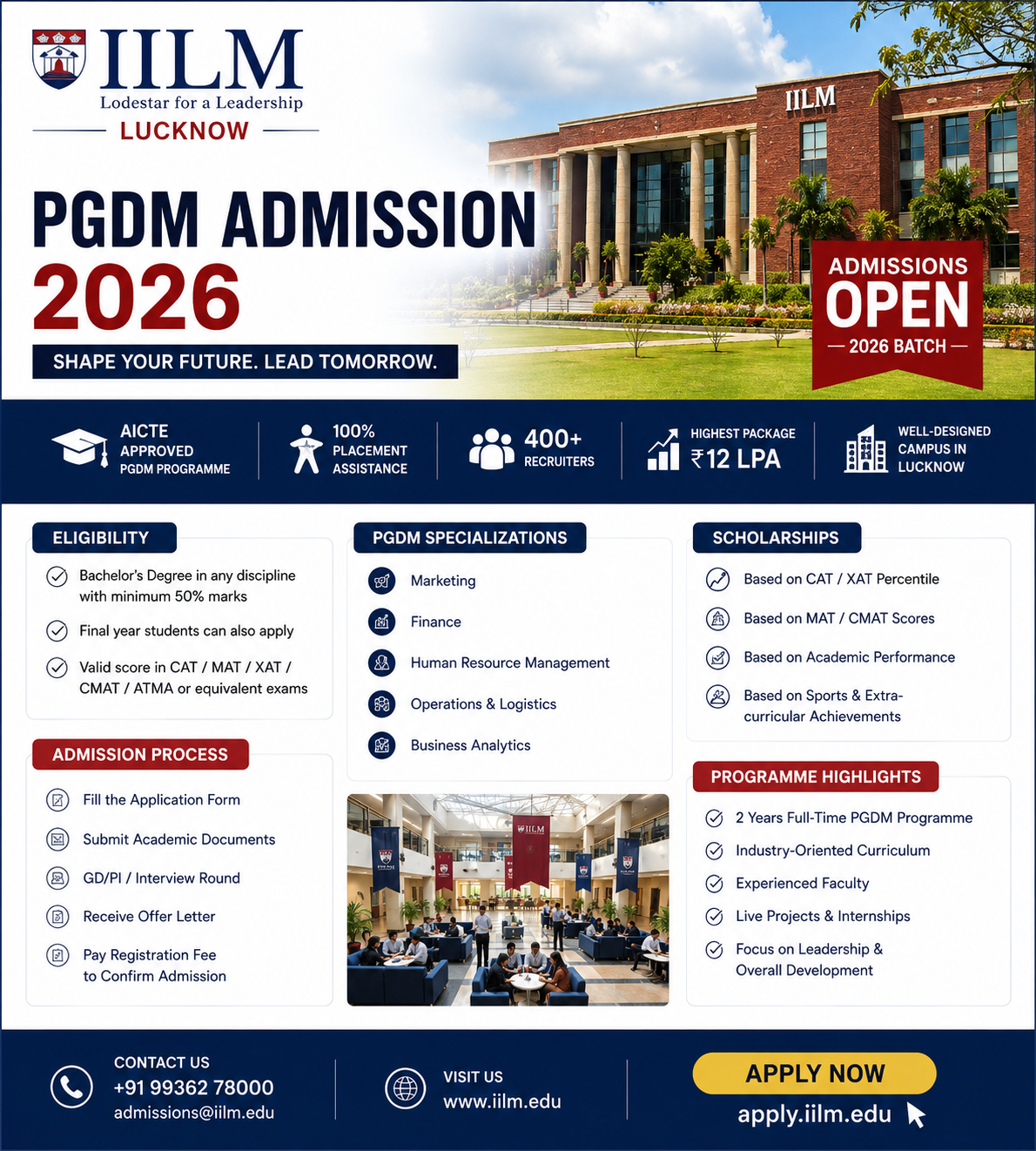 IILM Lucknow PGDM admission
