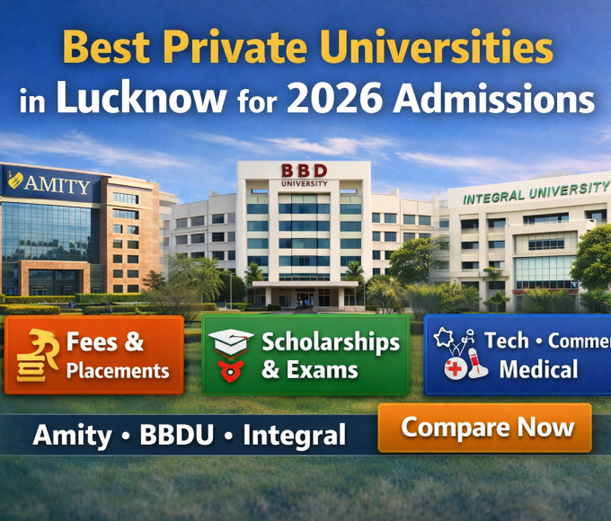 Best private universities in Lucknow 2026 including Amity University BBDU and Integral University with fees placements and admissions
