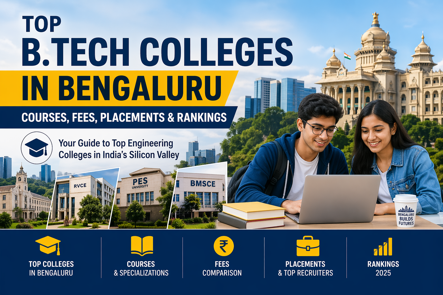 Top B.Tech Colleges in Bengaluru: Courses, Fees, Placements & Rankings