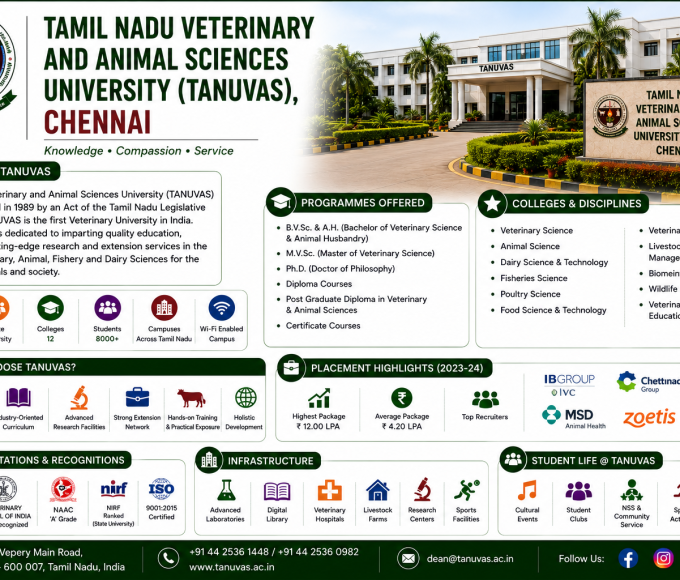 Tamil Nadu Veterinary and Animal Sciences University (TANUVAS), Chennai