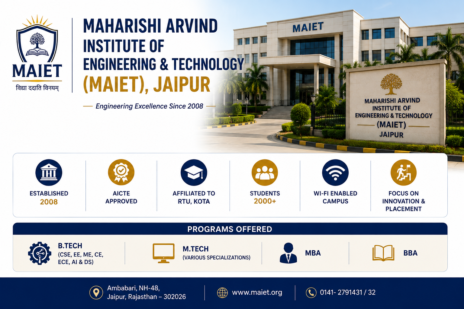 Maharishi Arvind Institute of Engineering & Technology (MAIET), Jaipur