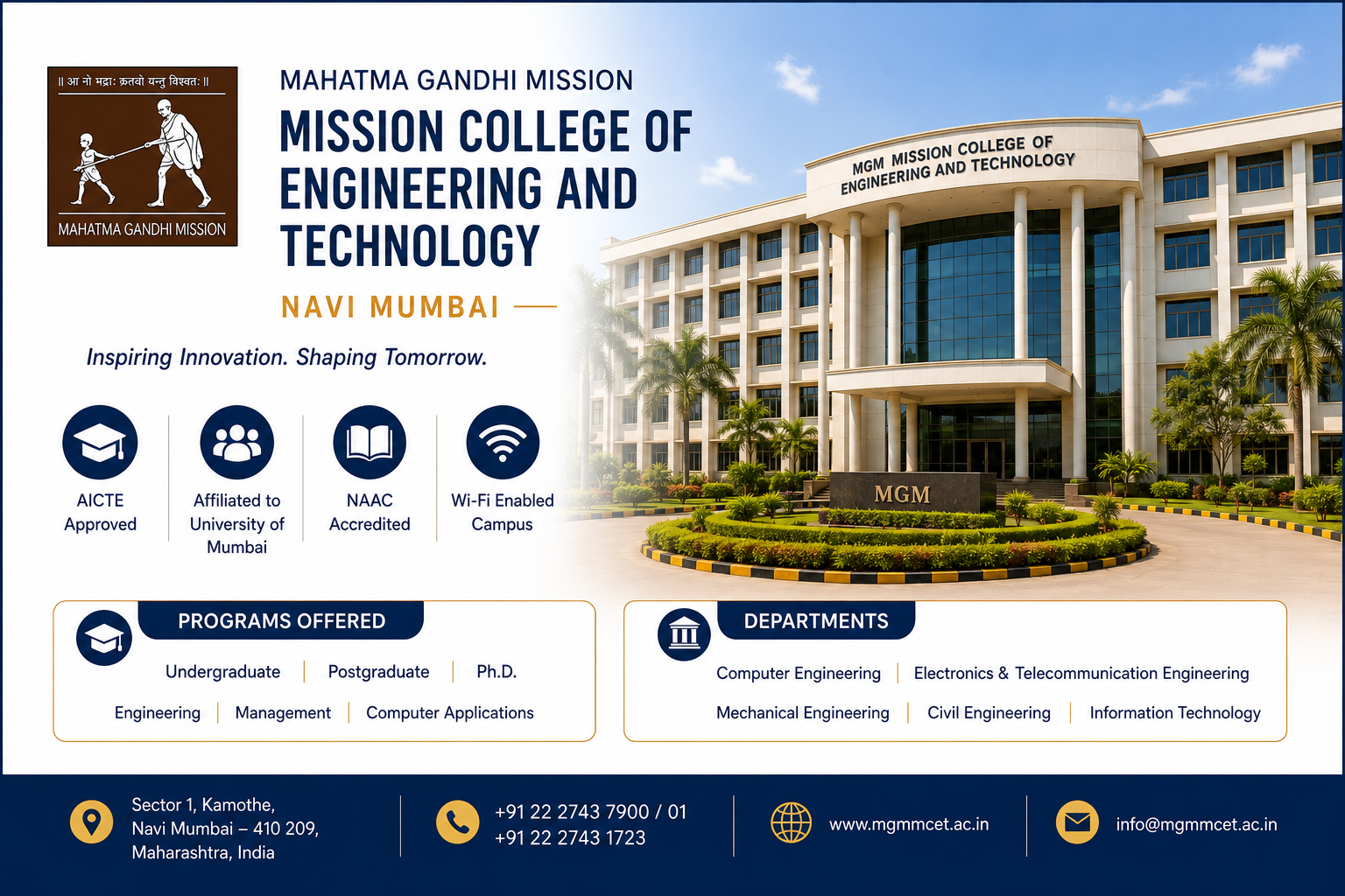 @Create image Mahatma Gandhi Mission Mission College of Engineering and Technology, Navi Mumbai