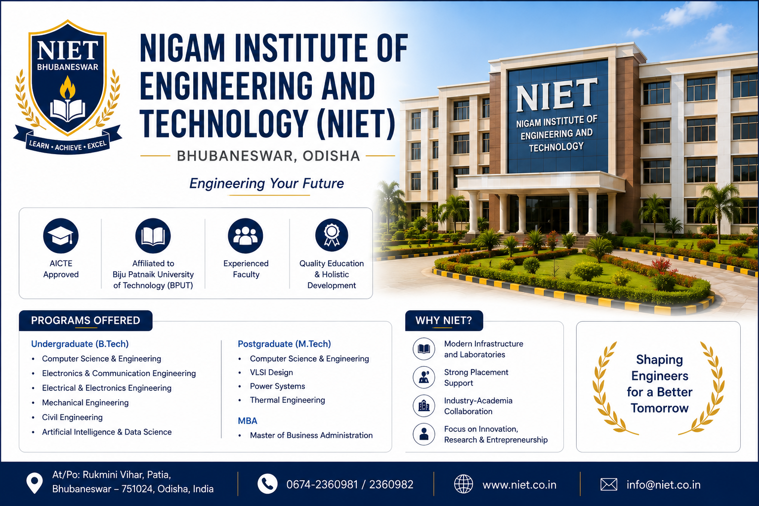 Nigam Institute of Engineering and Technology (NIET), Bhubaneswar
