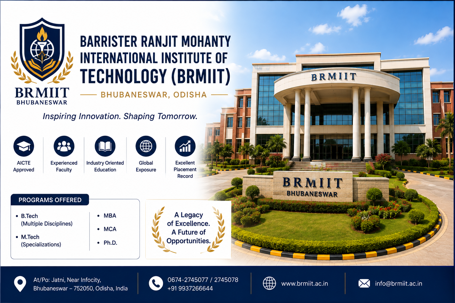 Barrister Ranjit Mohanty International Institute of Technology (BRMIIT), Bhubaneswar
