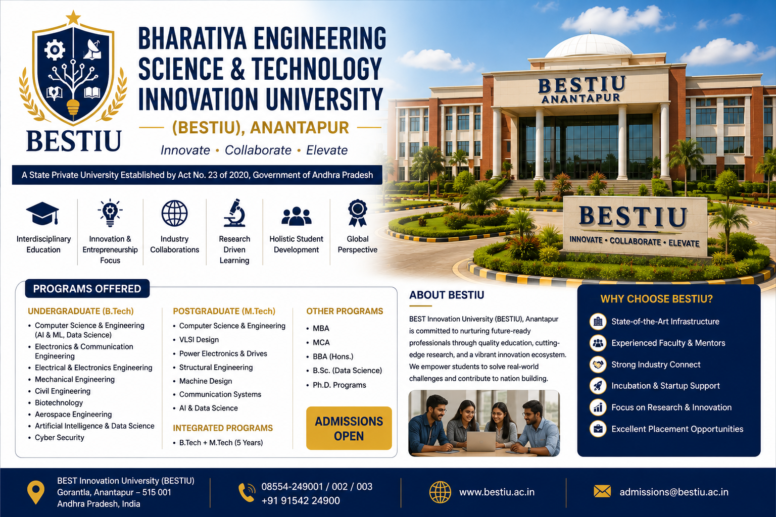 Bharatiya Engineering Science & Technology Innovation University (BESTIU), Anantapur